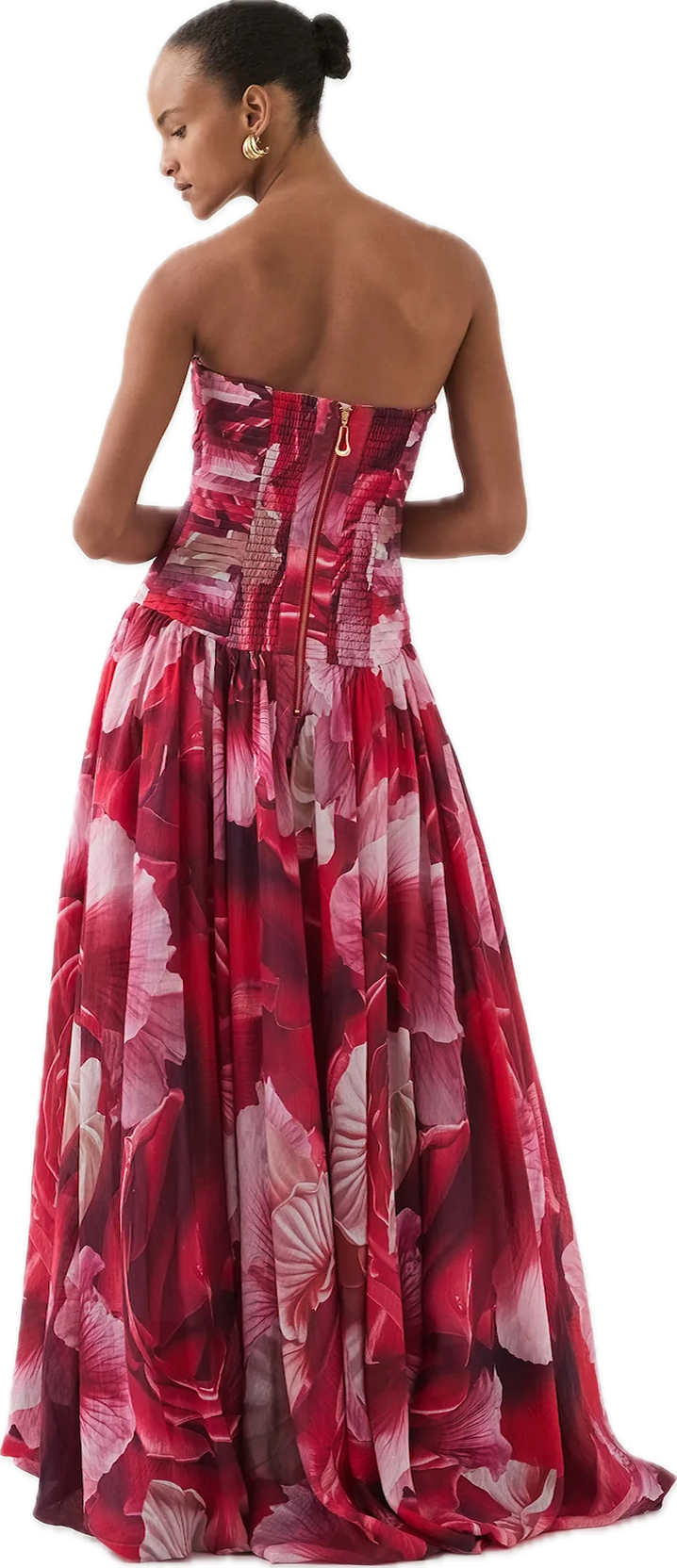 Flora Gown Prismatic Floral Red
