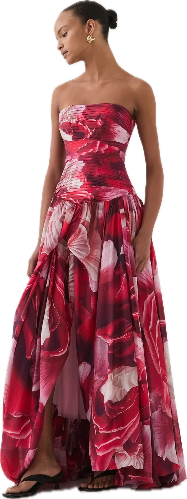 Flora Gown Prismatic Floral Red