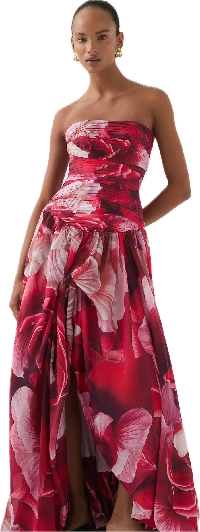 Flora Gown Prismatic Floral Red