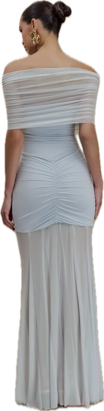 Caspian Slinky Mesh Dress Blue