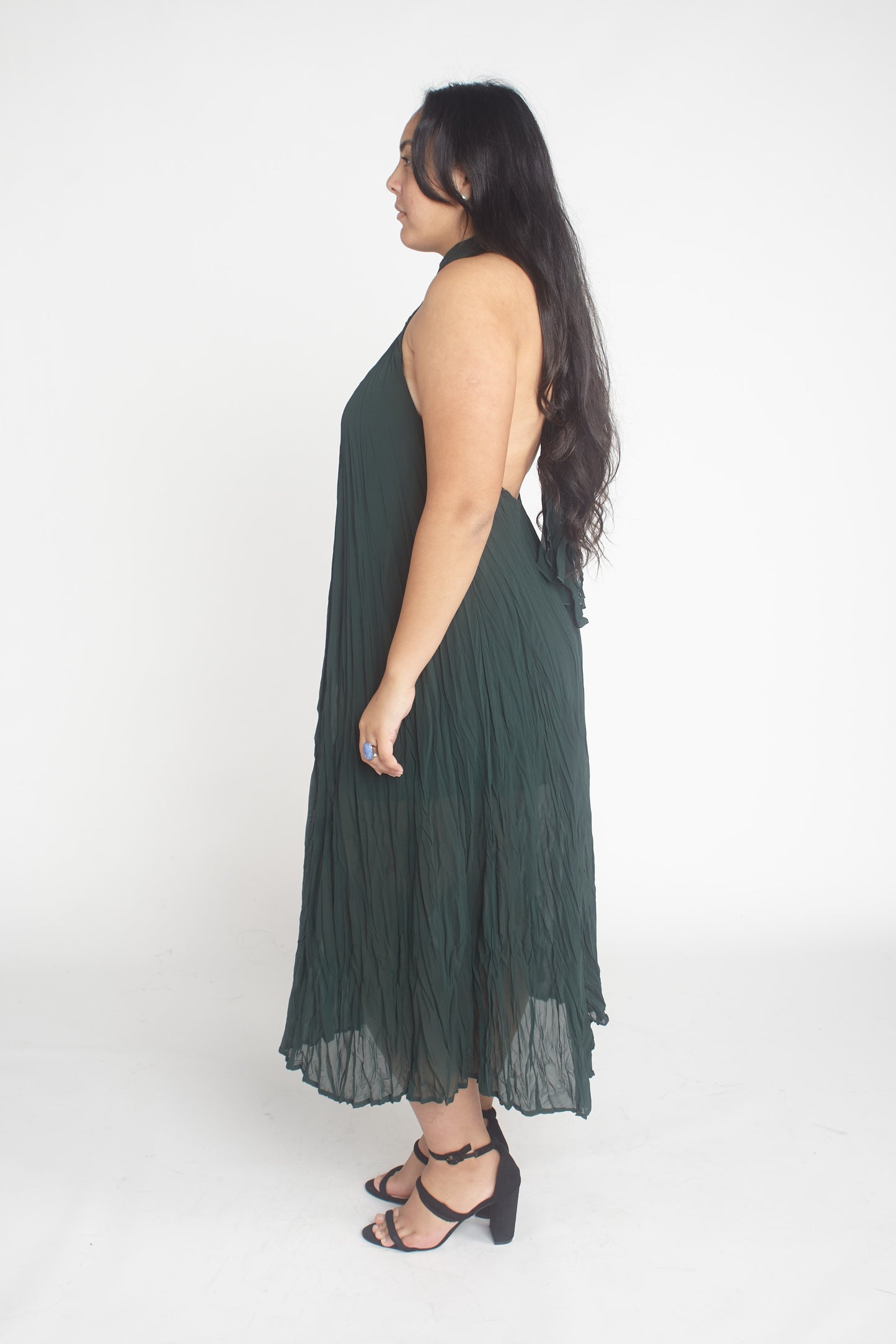 Cascade Crush Gown Forest Green