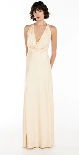 Charmed Cowl Slip Dress Champagne