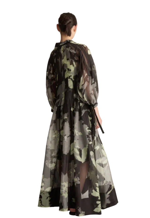 Tie-detail Floral Dress