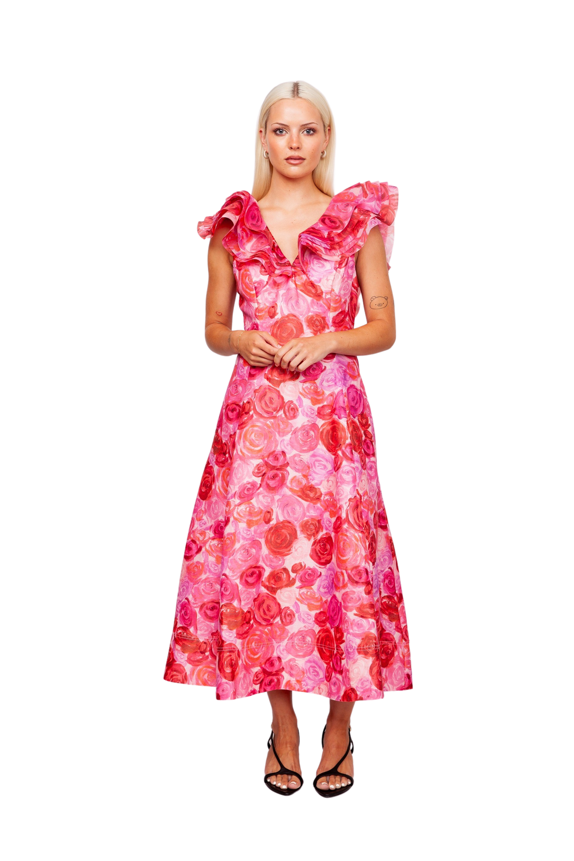 aje enchanted plunge midi dress AJE Women's Enchanted Plunge Midi Dress
