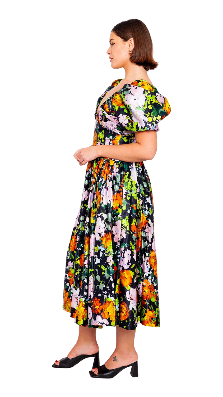 Gabrielle Plunge Midi Dress