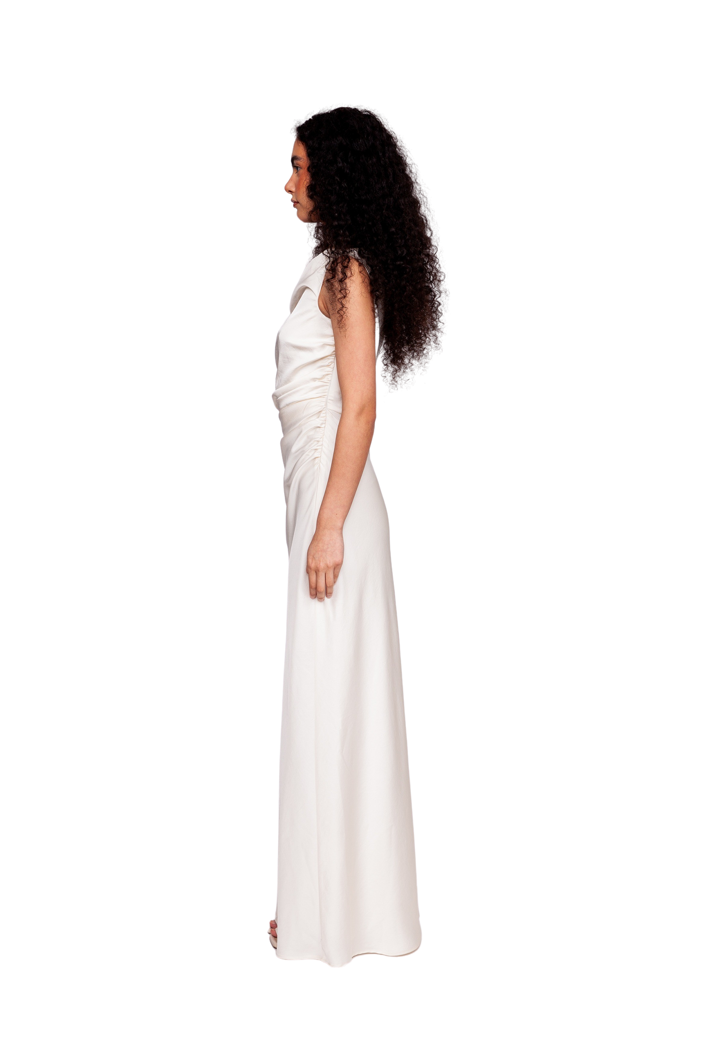 Eternity Off Shoulder Maxi Dress Cream