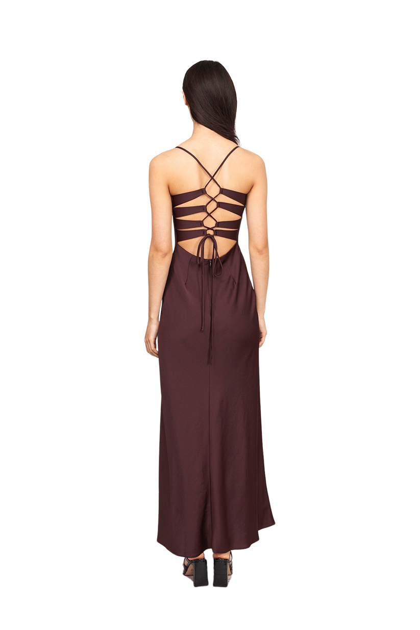 Time to Shine Slip Dress Truffle