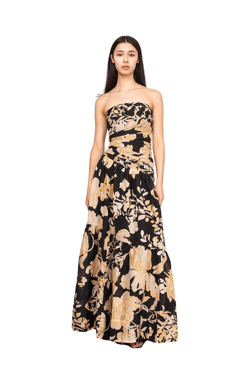 Strapless Tiered Maxi Dress The Dress Room