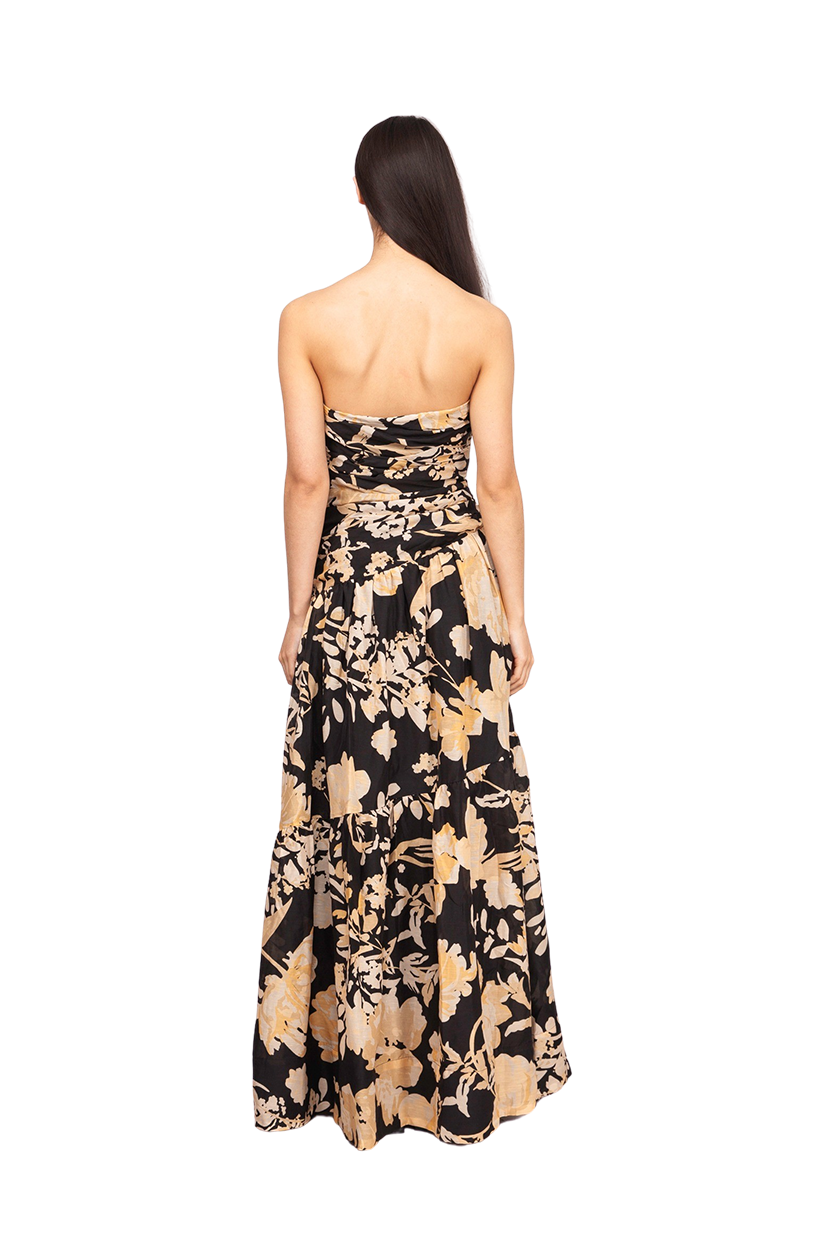 Strapless Tiered Maxi Dress