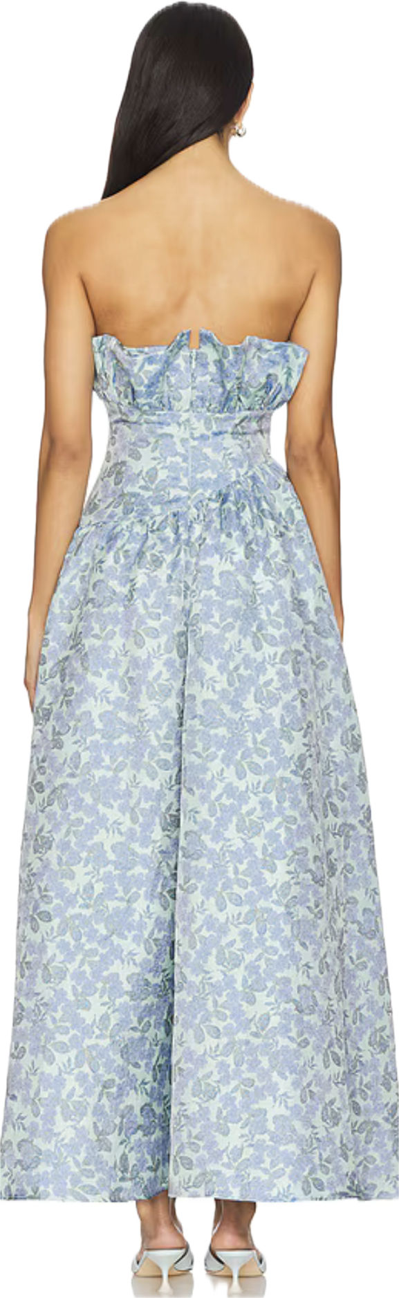 Laurel Jacquard Asymmetric Gown
