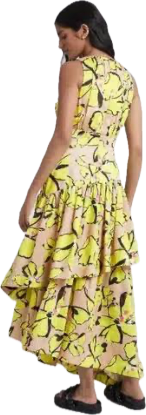 Pelicano Racer Asymmetric Tiered Dress