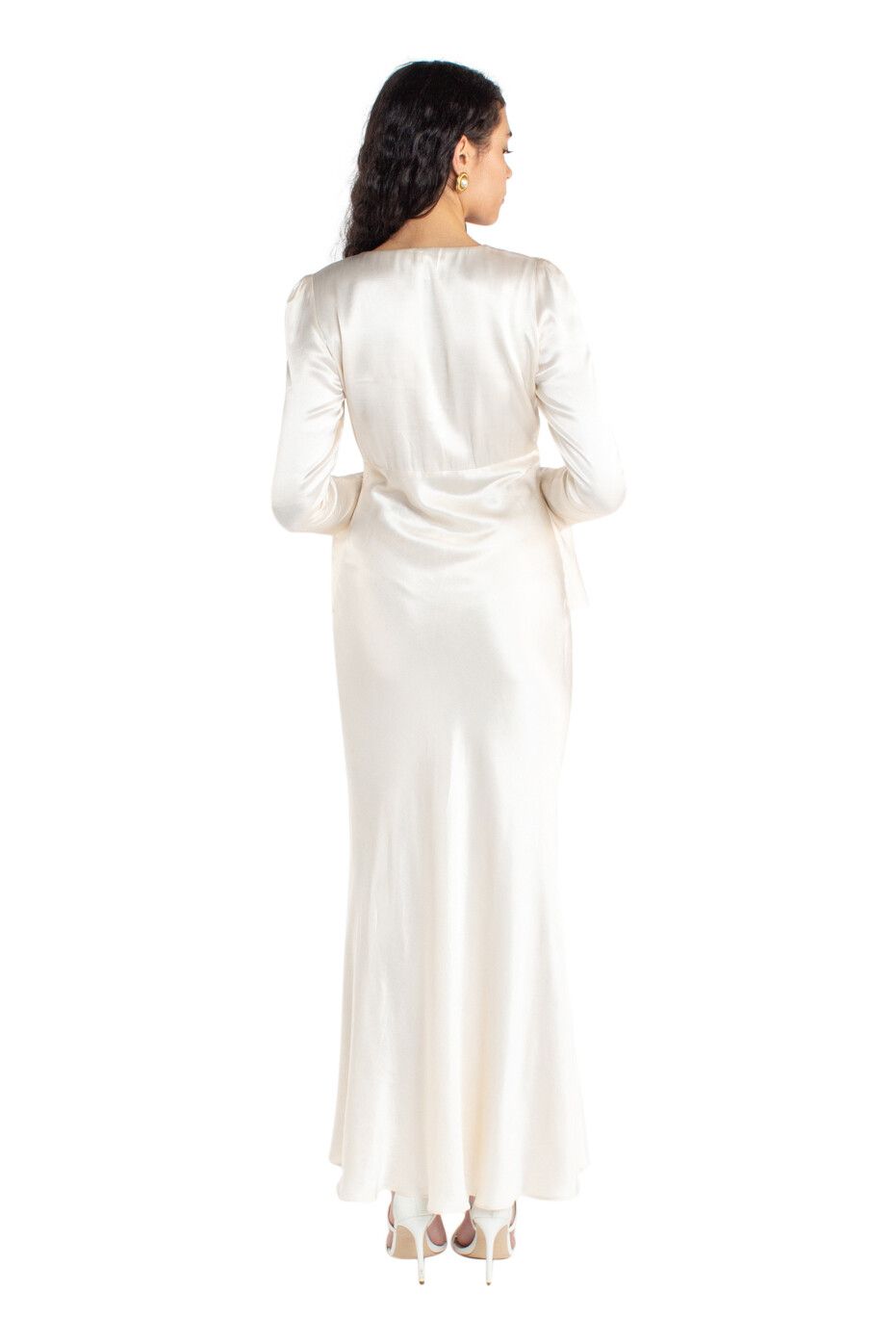 Joan Frill Cuff Bias Midi Dress