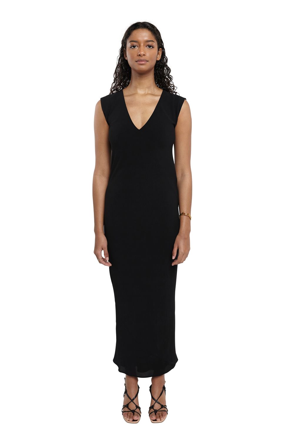 Halston black dress best sale