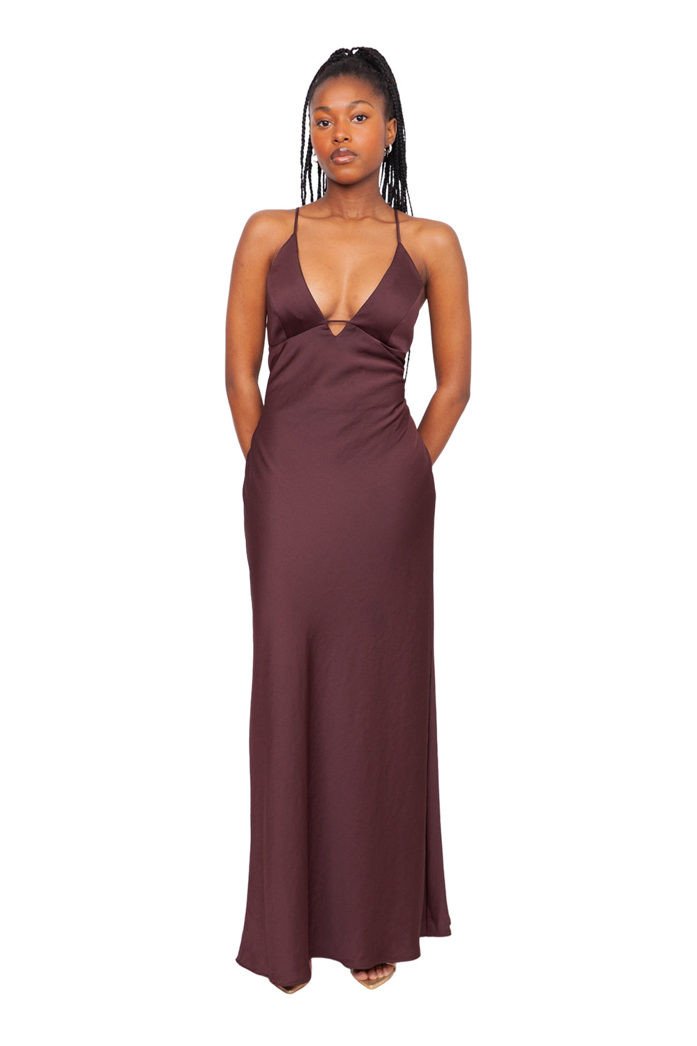 manning cartell brown dress Manning Cartell Brown Double Pleat Dress by Manning Cartell