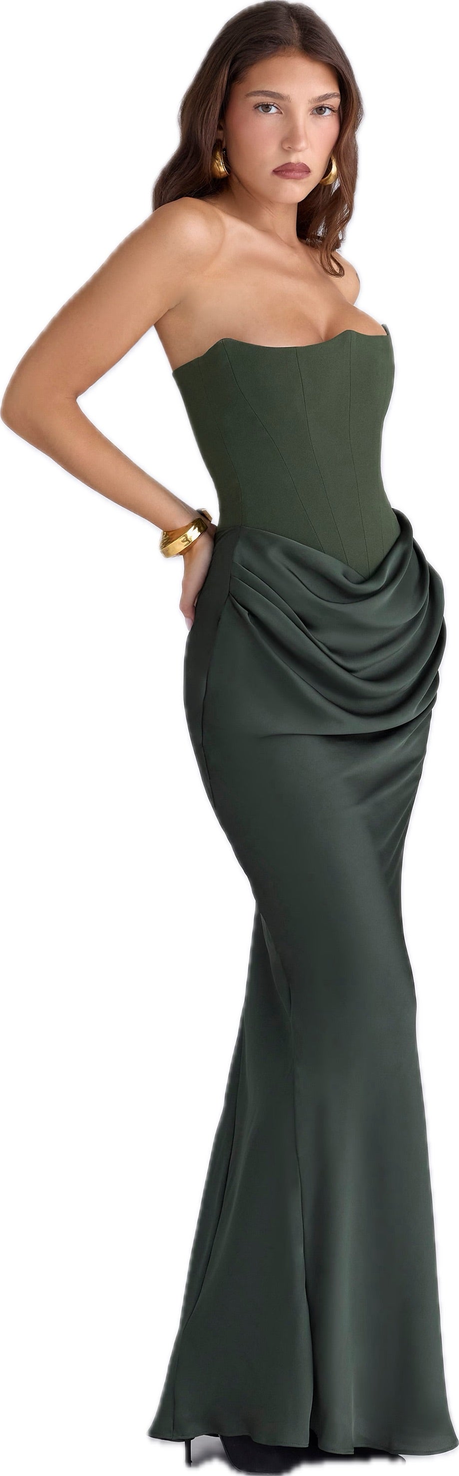 Persephone Dress Emerald Green
