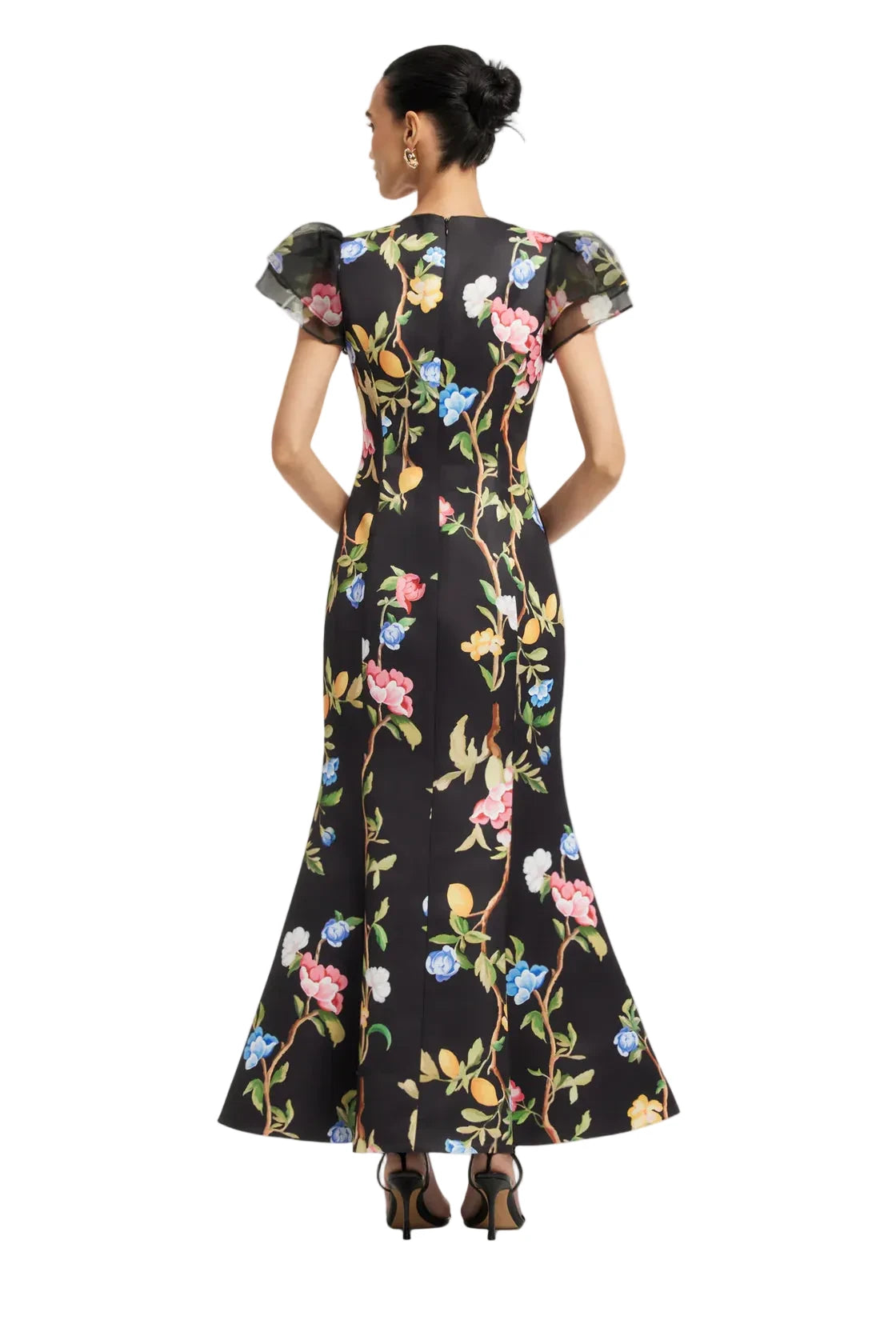 Sofia Embellished Puff Sleeve Maxi Dress
