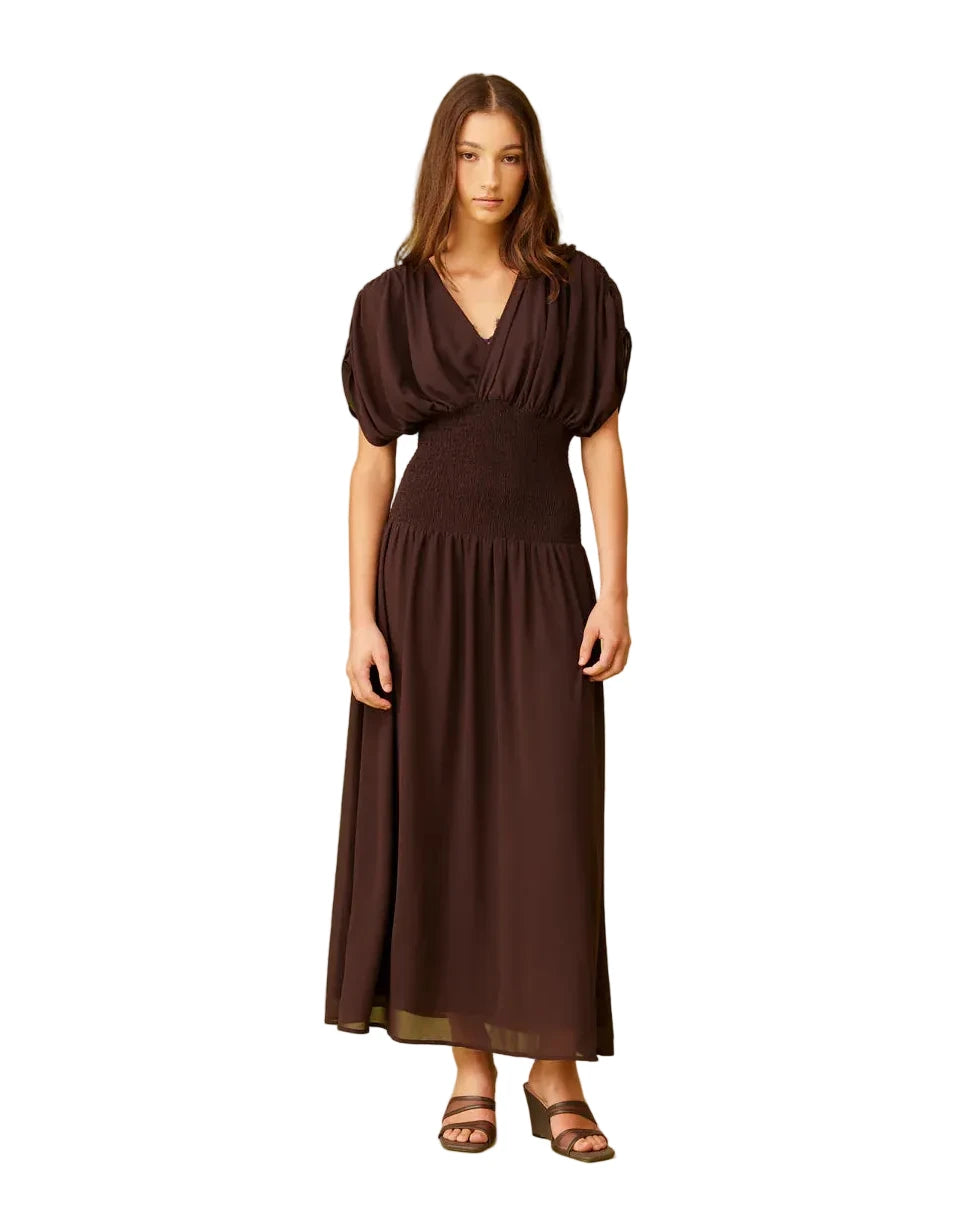 Riley Shirred Maxi Dress