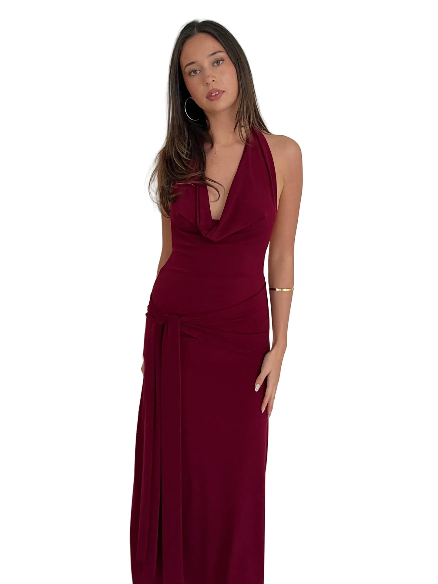 Nadia Dress Burgundy
