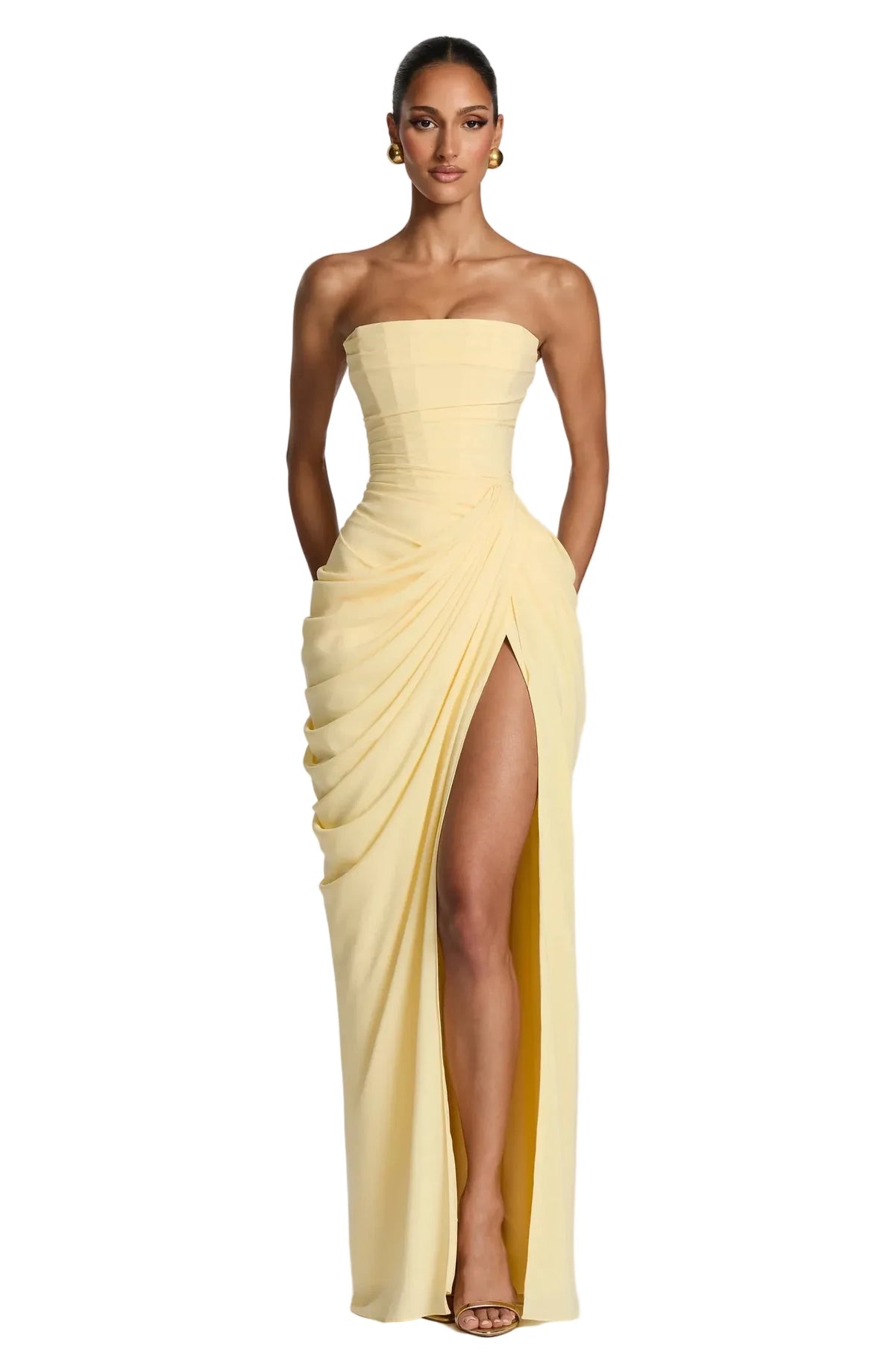 Cyra Maxi Dress Lemon