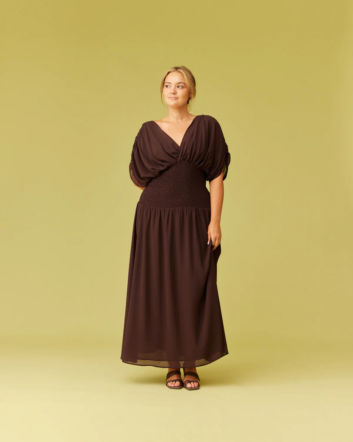 Riley Shirred Maxi Dress