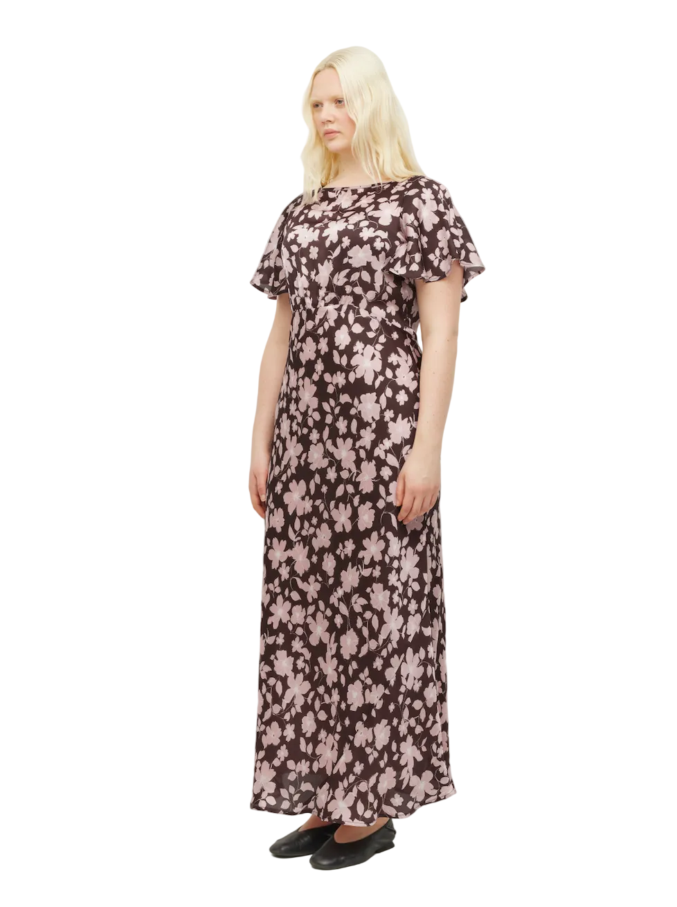 Camelia Dress Dusk Blossom Plisse