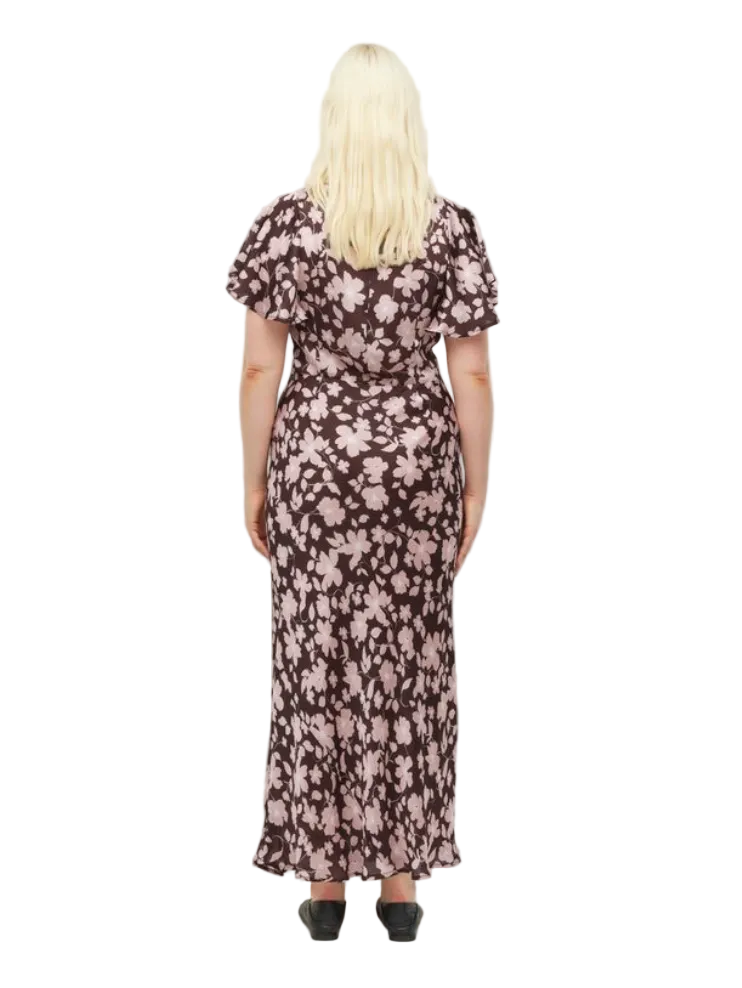 Camelia Dress Dusk Blossom Plisse