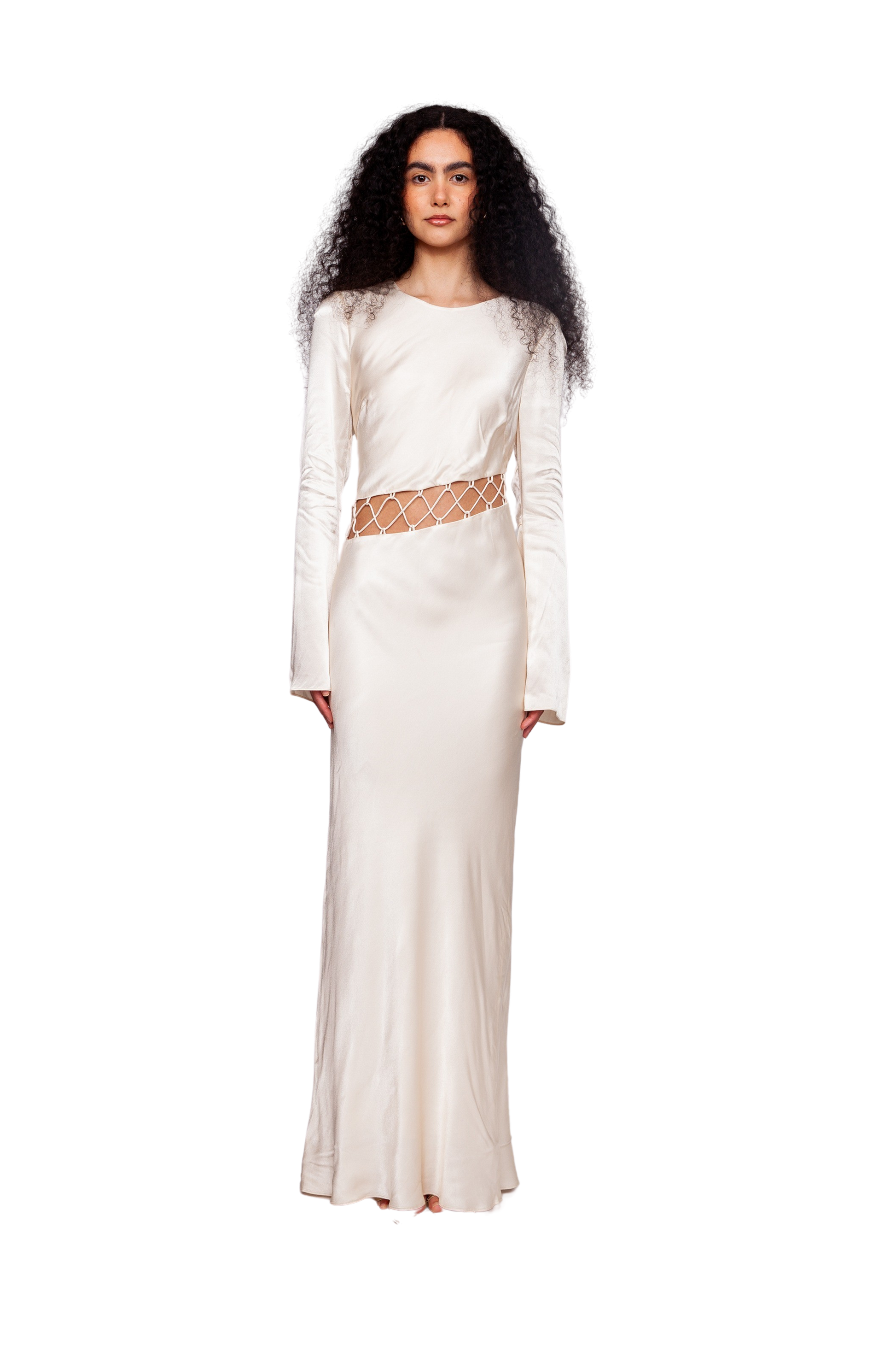 arienzo asymmetrical lace up maxi dress Arienzo Asymmetrical Lace Up Maxi Dress
