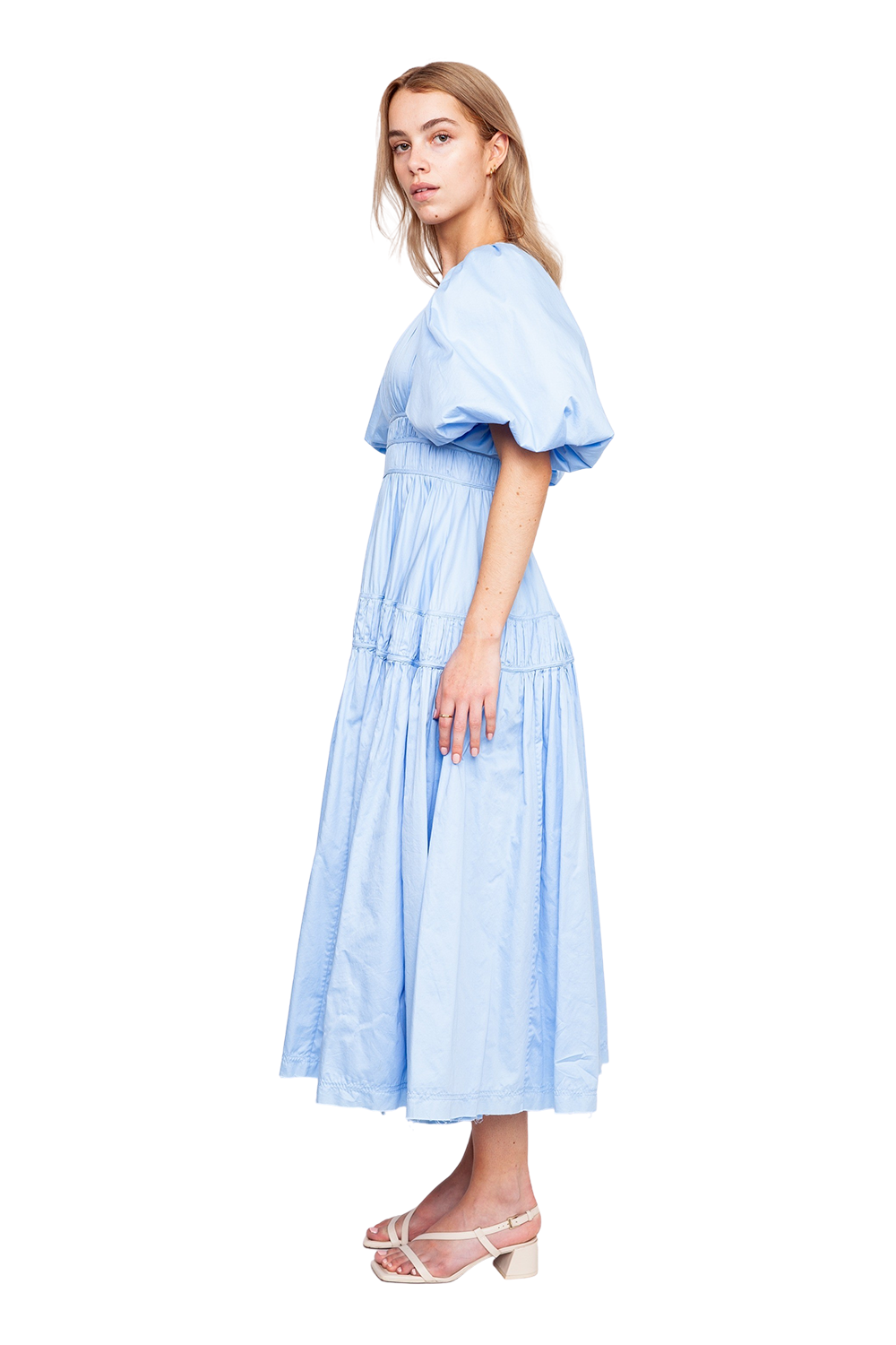 aje fallingwater gathered midi dress Aje