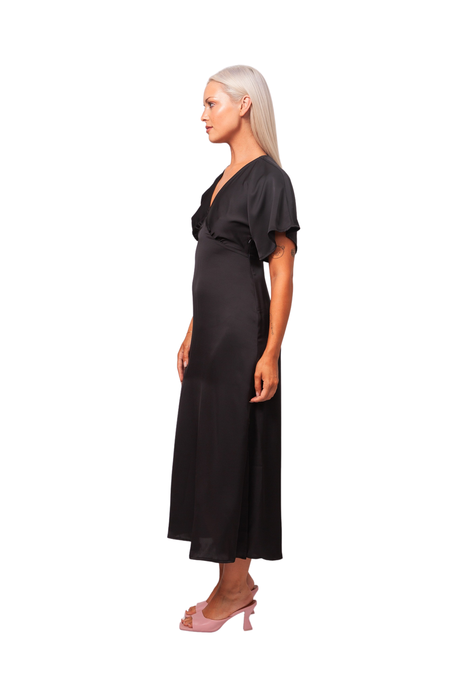 Matea Satin Midi Dress