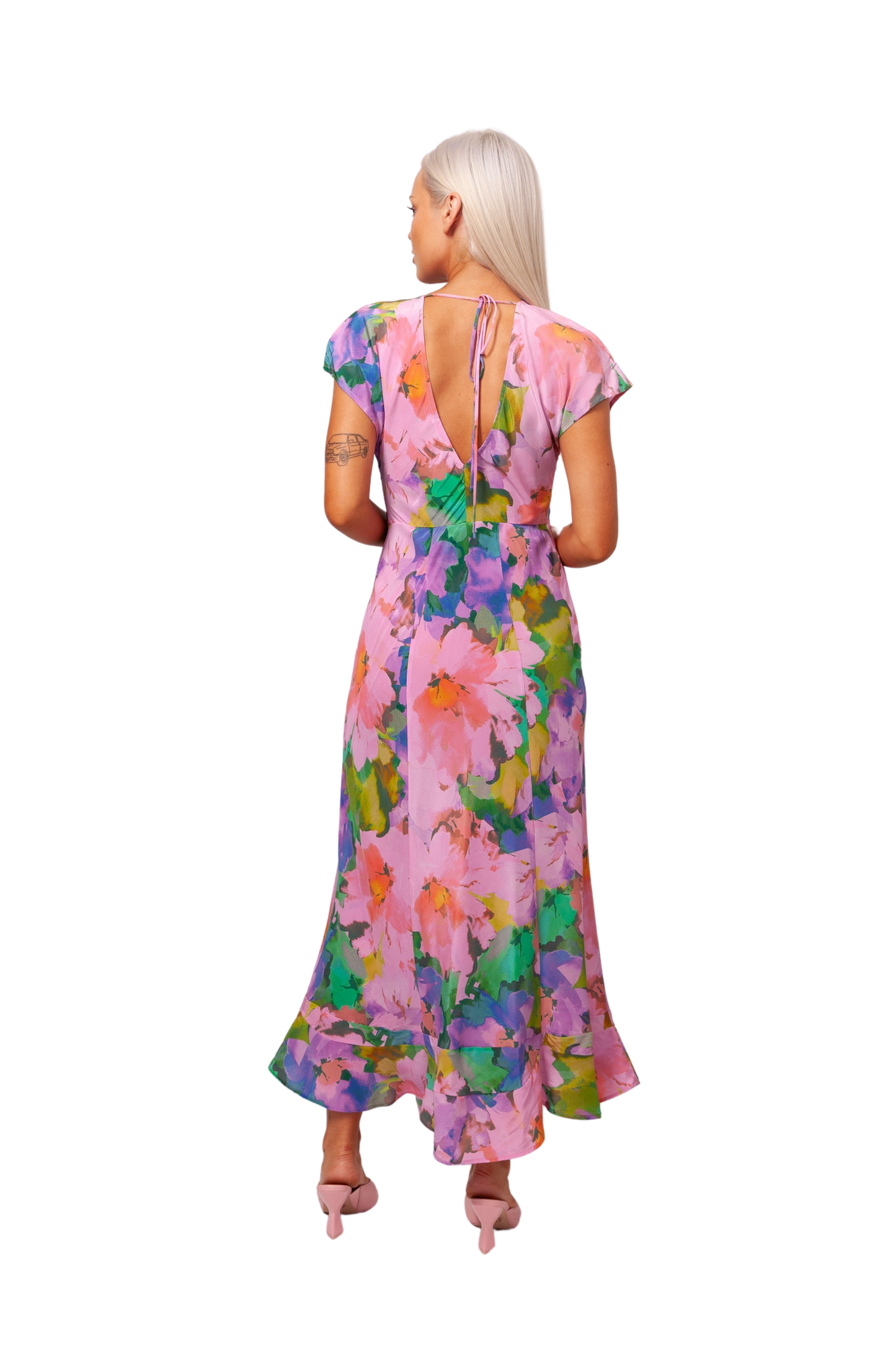 Kata Silk Midi Dress Dream Floral