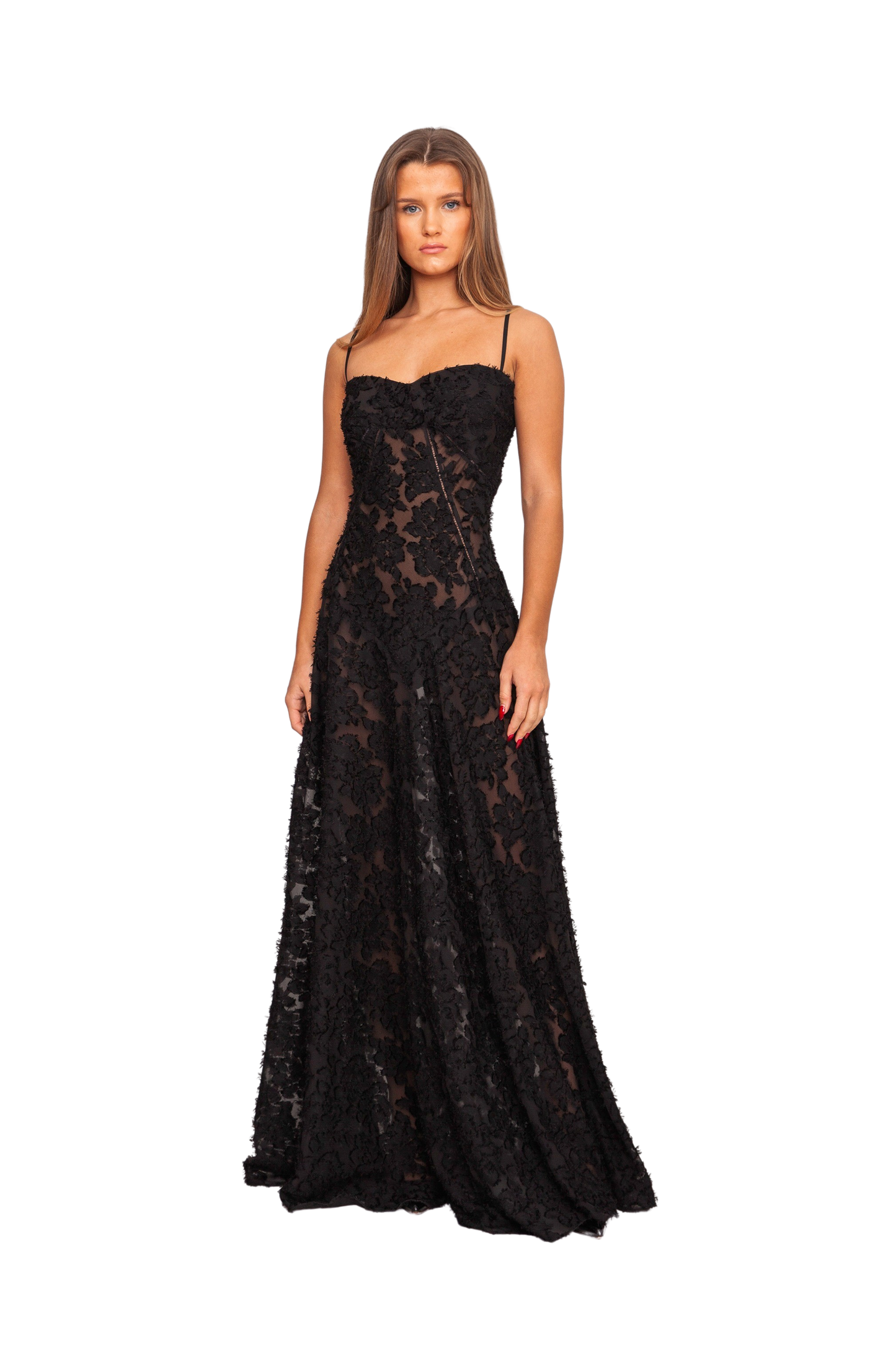 Seren Black Floral Dress