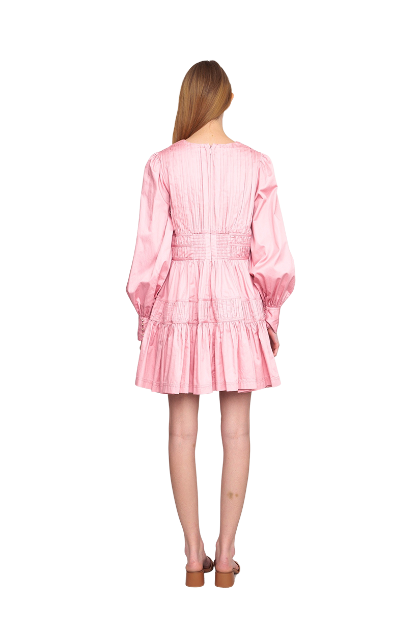 Fallingwater Ruched Mini Dress Pink