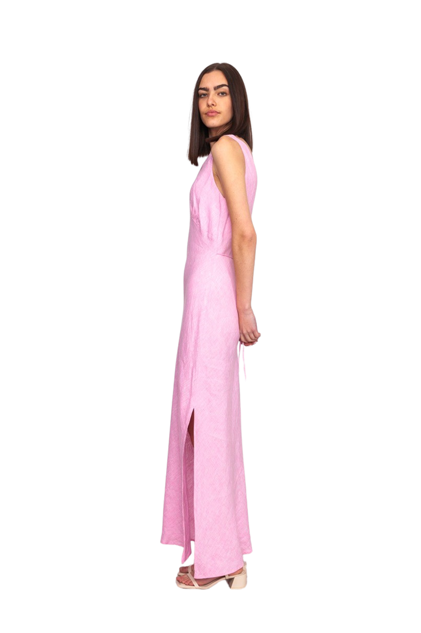 Esme Linen Slip Dress Pink