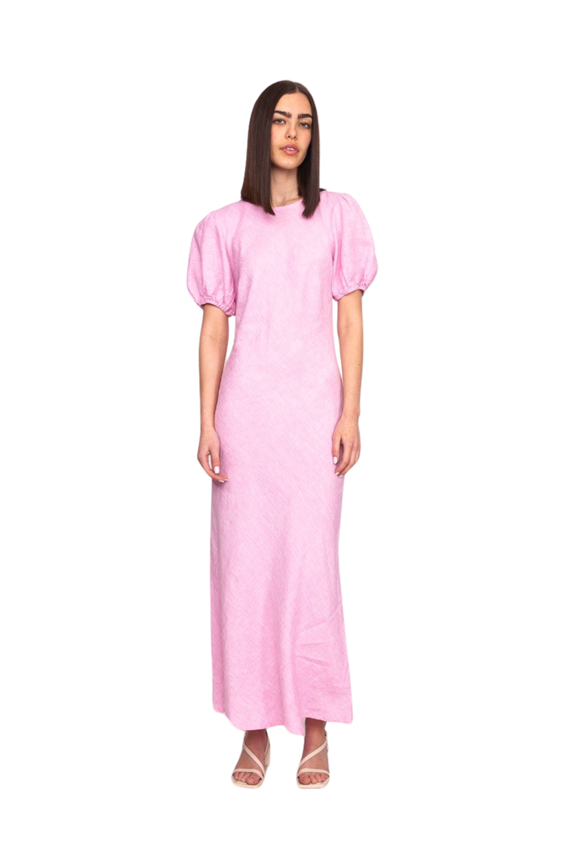 Kos Linen Dress Pink