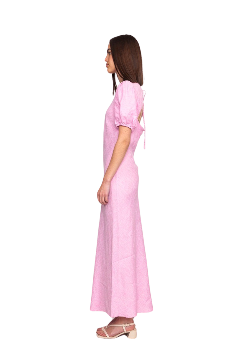 Kos Linen Dress Pink