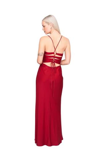 Time to Shine Slip Dress Cranberry