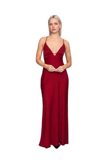 Time to Shine Slip Dress Cranberry
