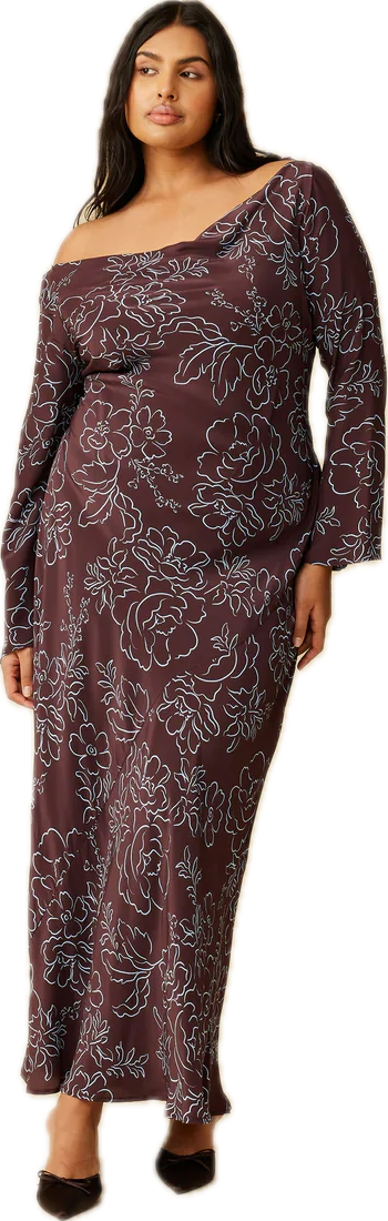 Valeria Dress Burgundy Floral