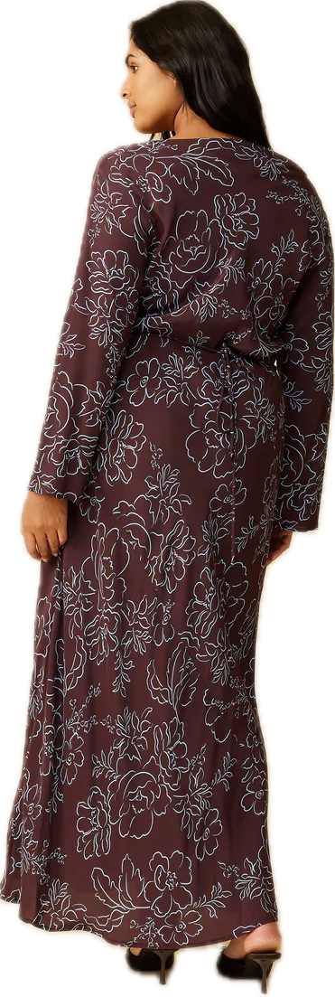 Valeria Dress Burgundy Floral