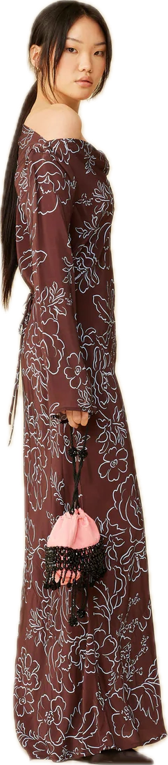Valeria Dress Burgundy Floral