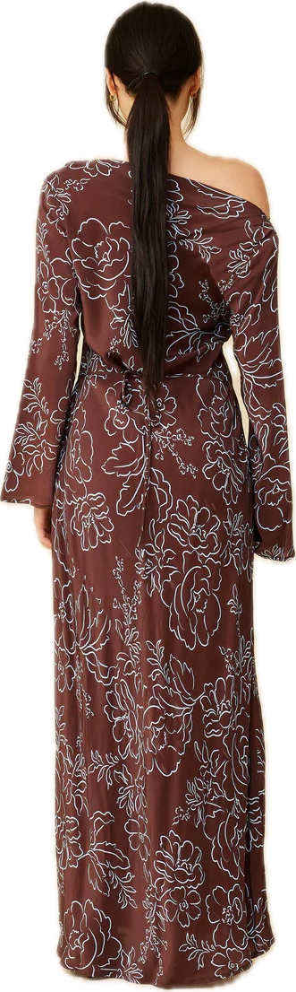 Valeria Dress Burgundy Floral