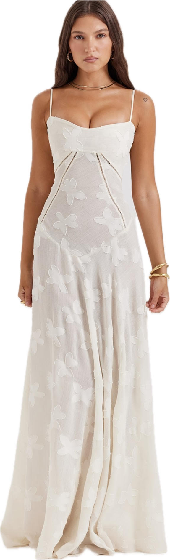 Seren Floral Dress White