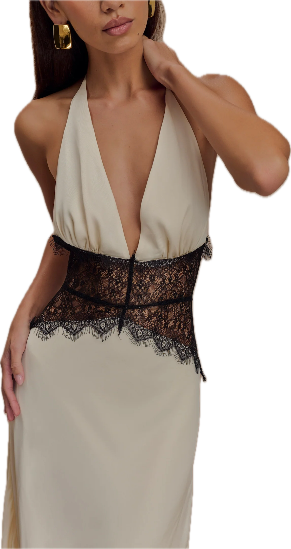 Dinah Maxi Dress White & Black