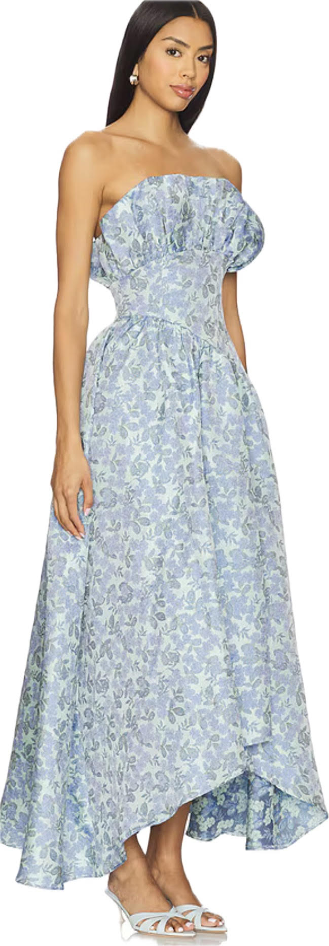 Laurel Jacquard Asymmetric Gown