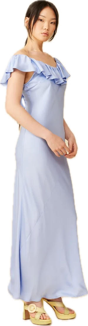 Hazel Ruffle Dress Blue Serenity