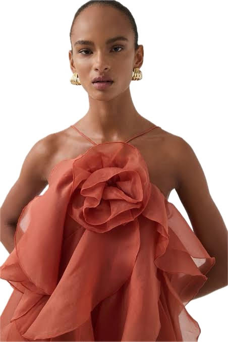 Pandorea Layered Maxi Dress Coral Clay