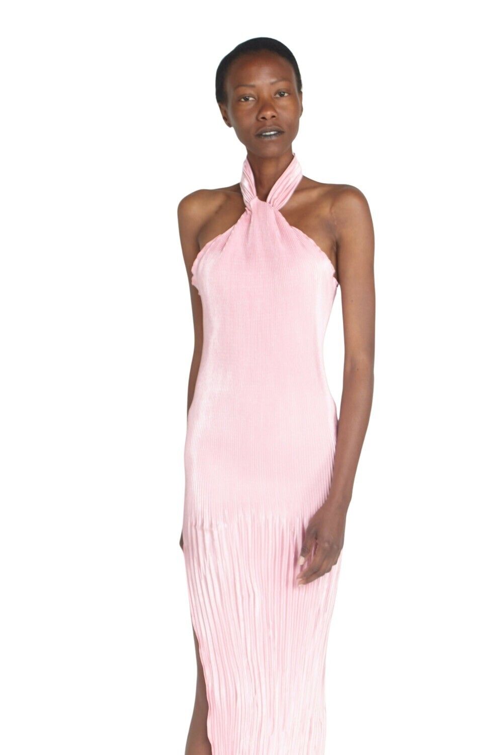 Pink halter gown hotsell