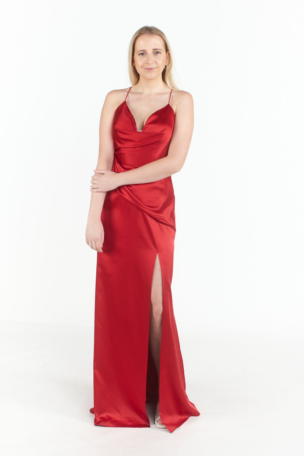 Claudia Drape Satin Gown