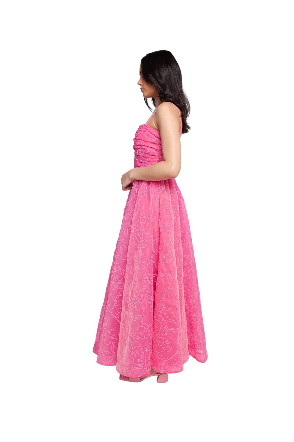 aje evangeline cornelli maxi dress Evangeline Cornelli maxi protea pink