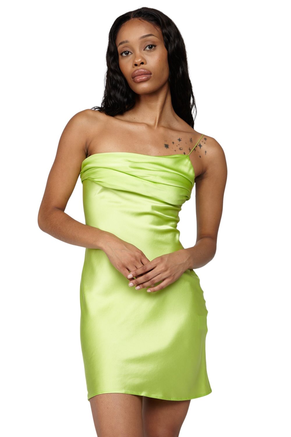 Green strapless mini outlet dress